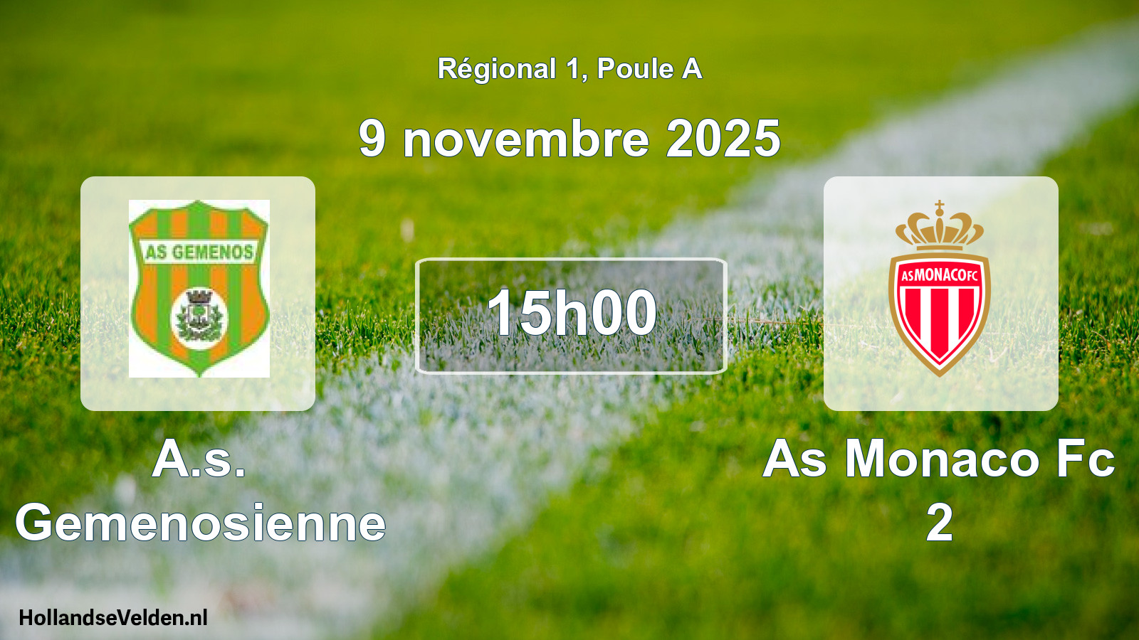 Scheduled Match: A.s. Gemenosienne - As Monaco Fc 2 (9 November 2025)