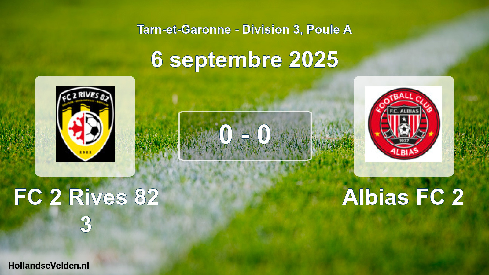 Total number of matches played: FC 2 Rives 82 3 - Albias FC 2 0 - 0 (6 September 2025)