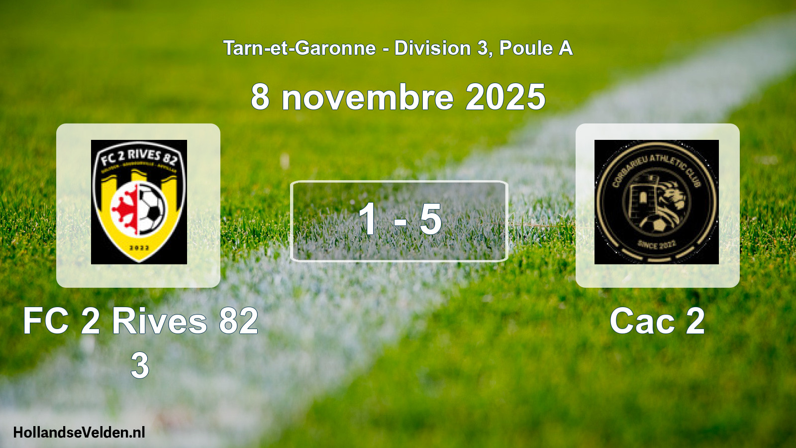 Total number of matches played: FC 2 Rives 82 3 - Cac 2 1 - 5 (8 November 2025)