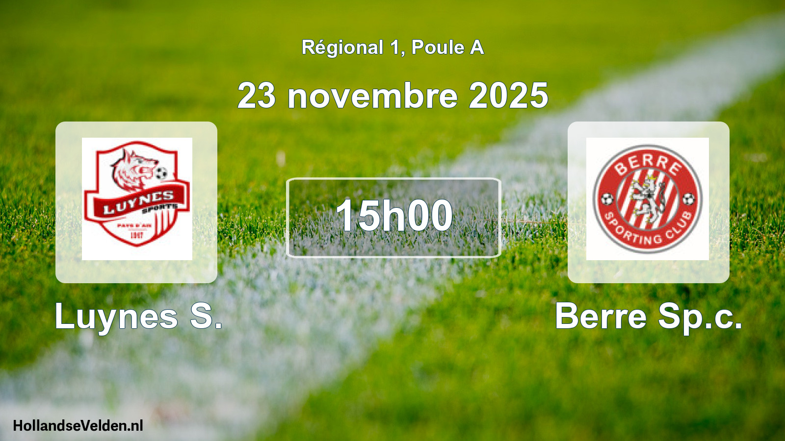 Scheduled Match: Luynes S. - Berre Sp.c. (23 November 2025)