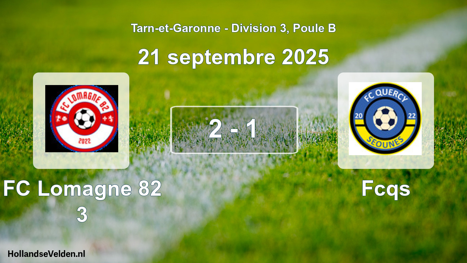 Total number of matches played: FC Lomagne 82 3 - Fcqs 2 - 1 (21 September 2025)