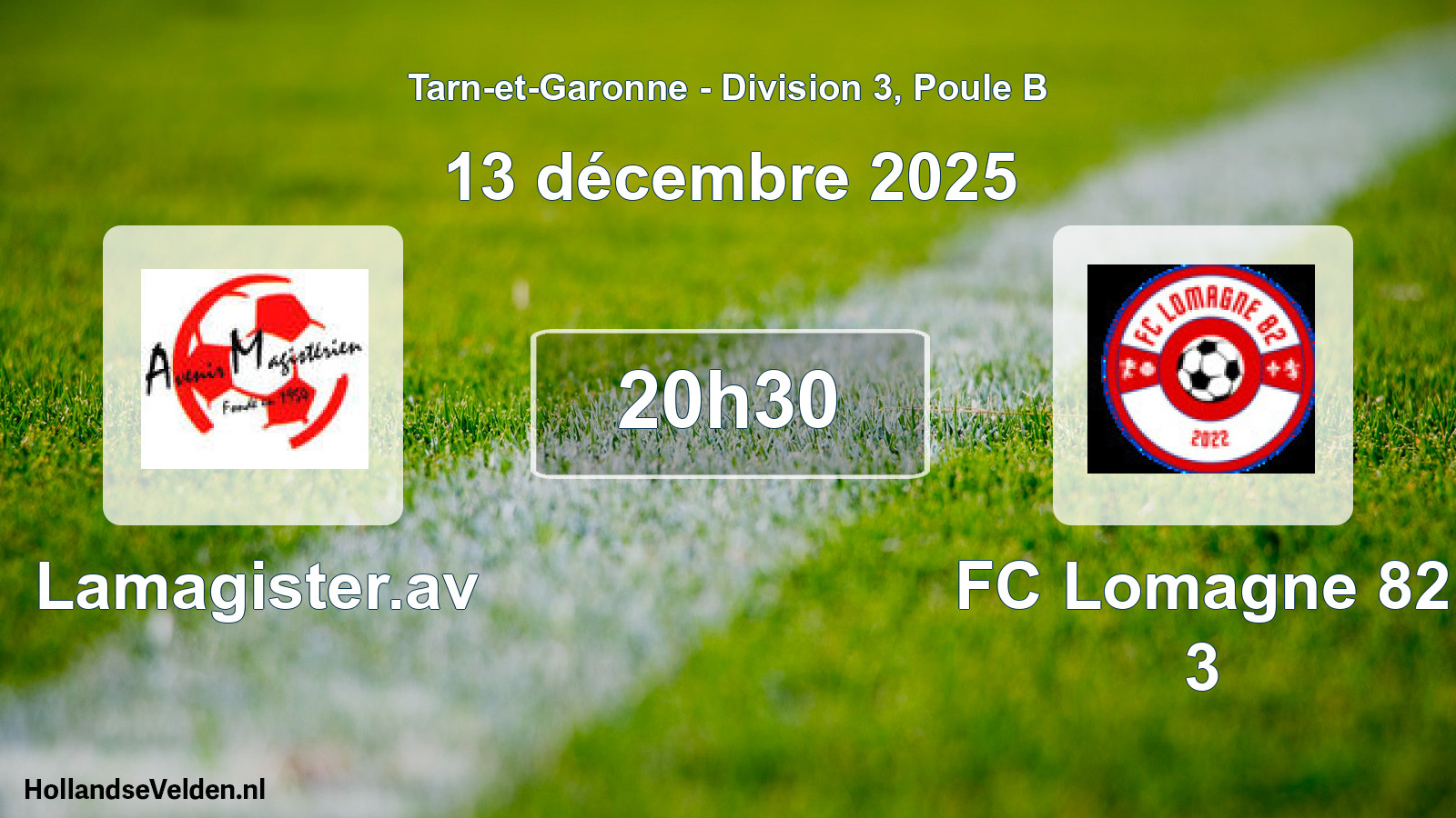 Match programmé: Lamagister.av - FC Lomagne 82 3 (13 décembre 2025)