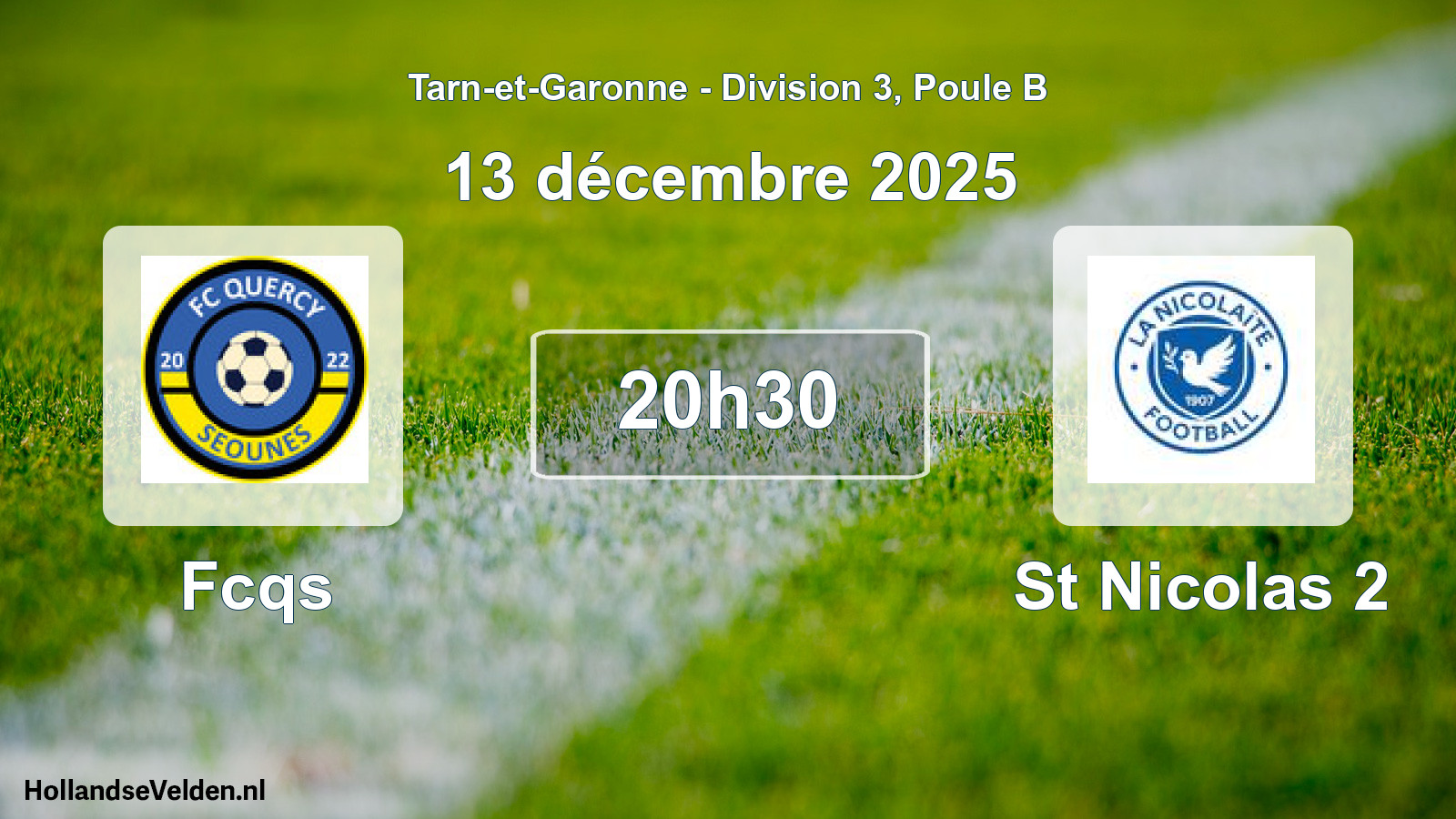 Scheduled Match: Fcqs - St Nicolas 2 (13 December 2025)