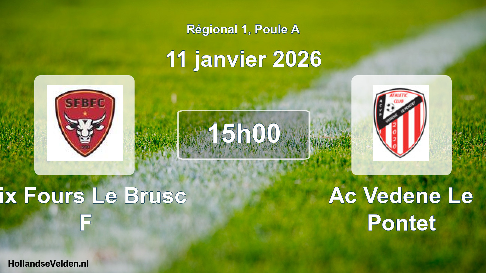 Geplande wedstrijd: Six Fours Le Brusc F - Ac Vedene Le Pontet (11 janvier 2026)