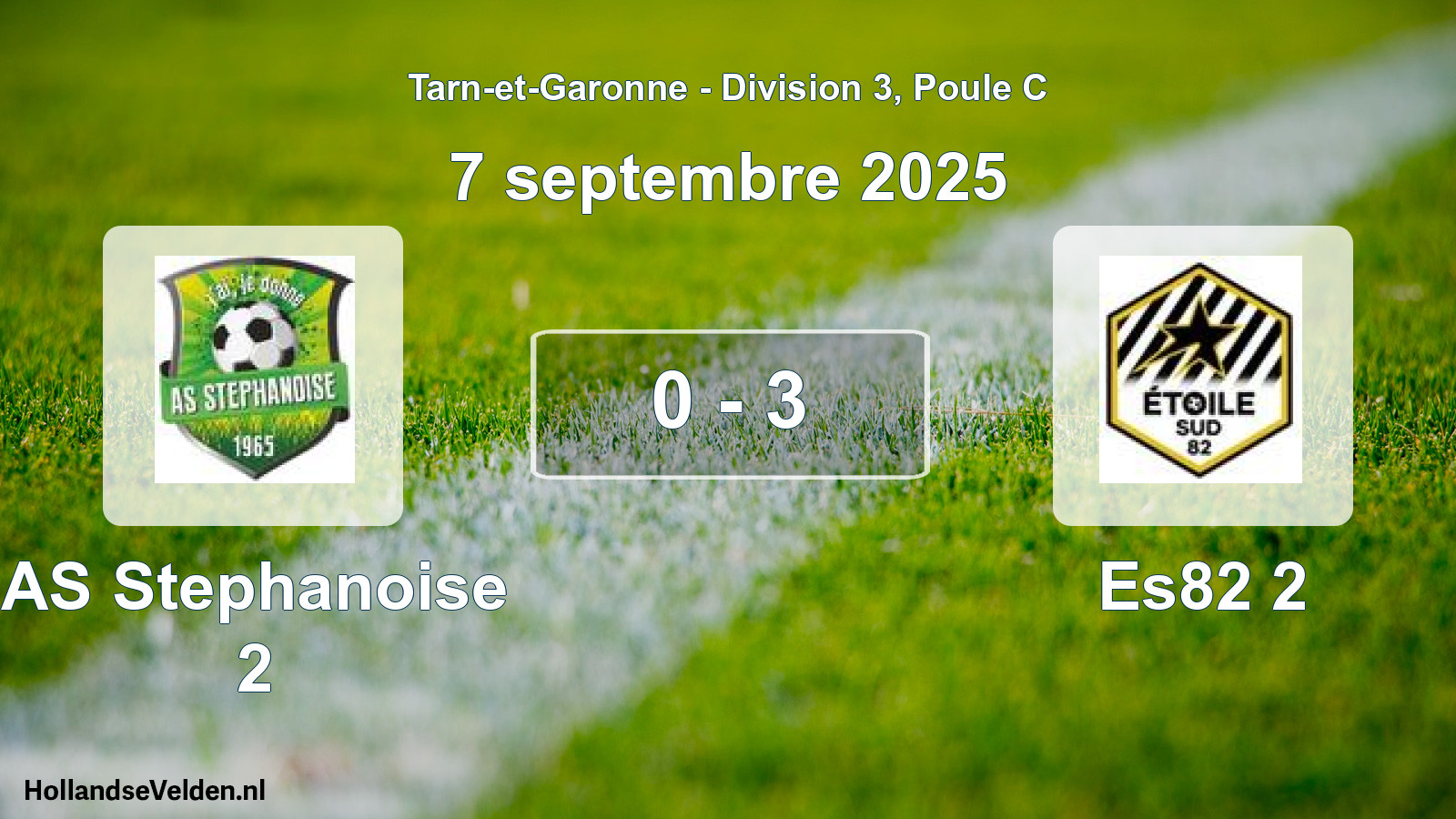 Total number of matches played: AS Stephanoise 2 - Es82 2 0 - 3 (7 September 2025)