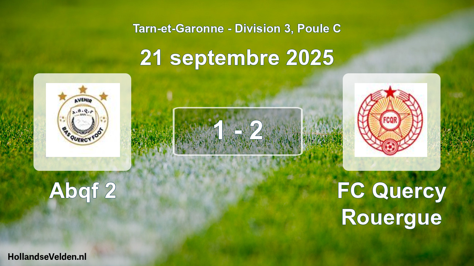 Match joué: Abqf 2 - FC Quercy Rouergue 1 - 2 (21 septembre 2025)
