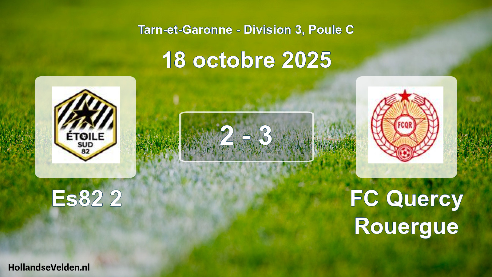 Total number of matches played: Es82 2 - FC Quercy Rouergue 2 - 3 (18 October 2025)