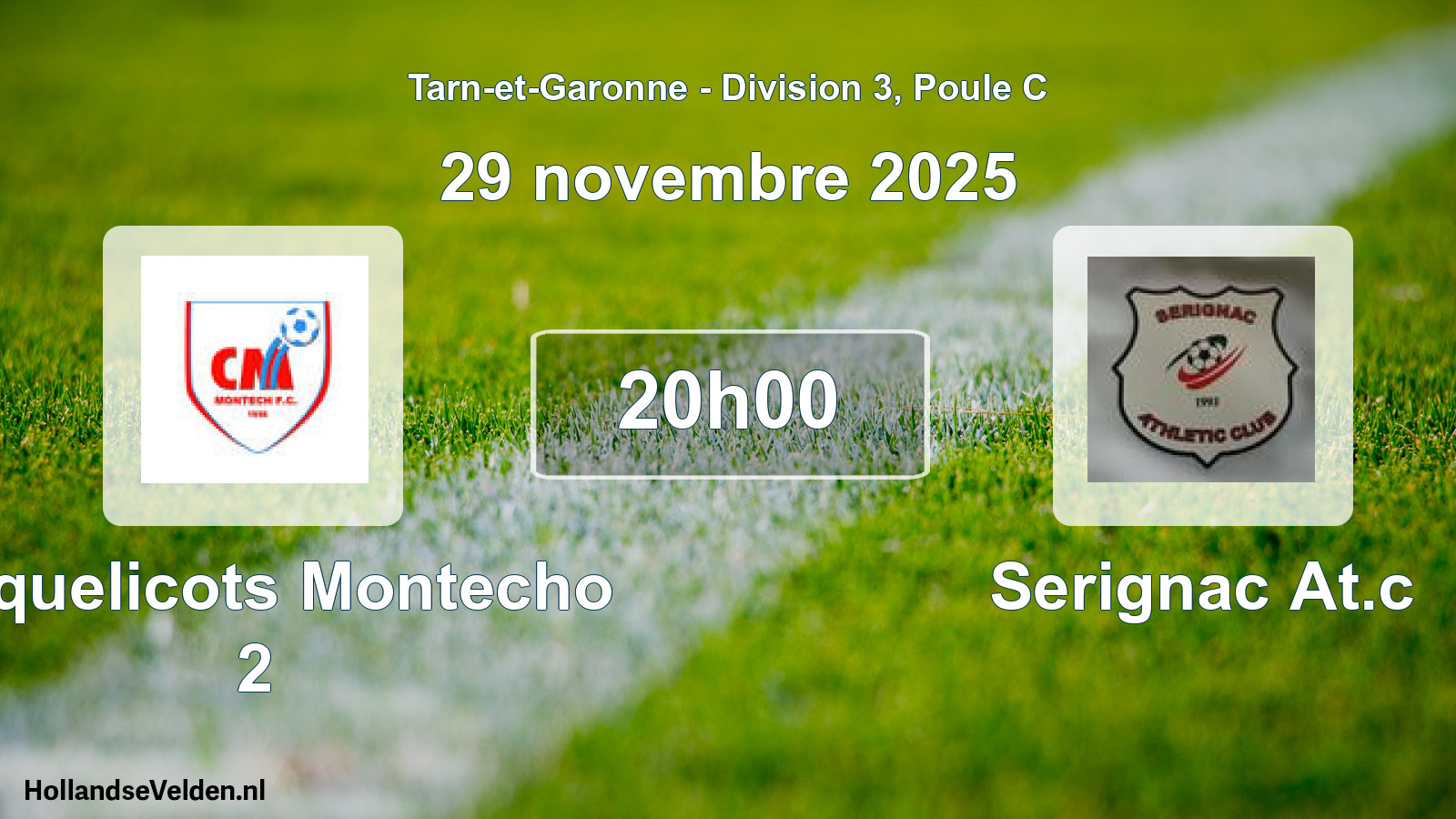 Scheduled Match: Coquelicots Montecho 2 - Serignac At.c (29 November 2025)
