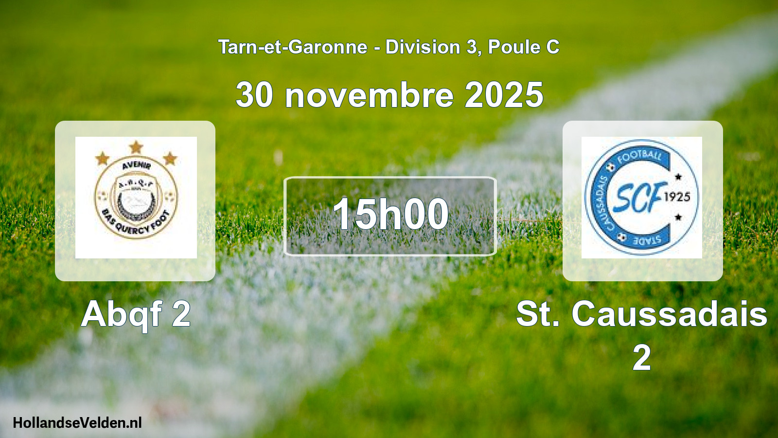 Scheduled Match: Abqf 2 - St. Caussadais 2 (30 November 2025)