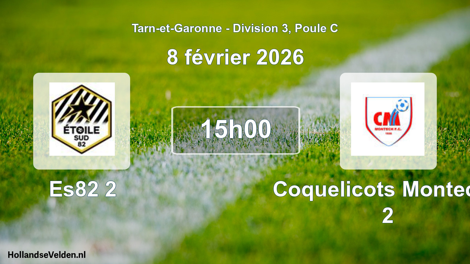Scheduled Match: Es82 2 - Coquelicots Montecho 2 (8 February 2026)