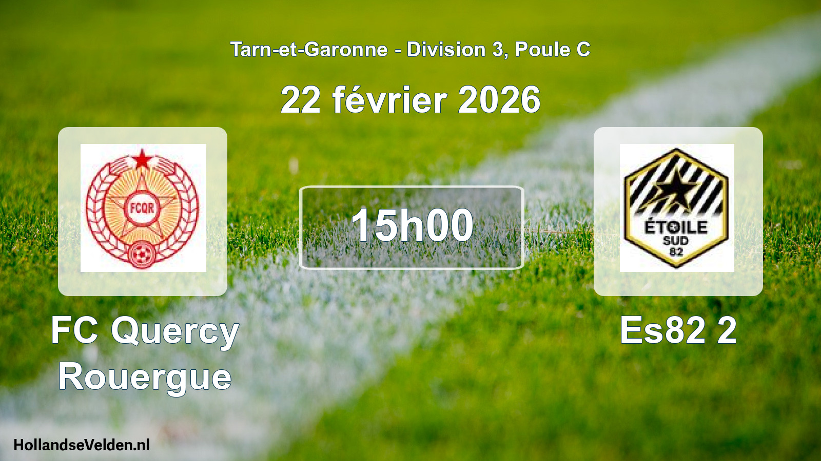 Scheduled Match: FC Quercy Rouergue - Es82 2 (22 February 2026)