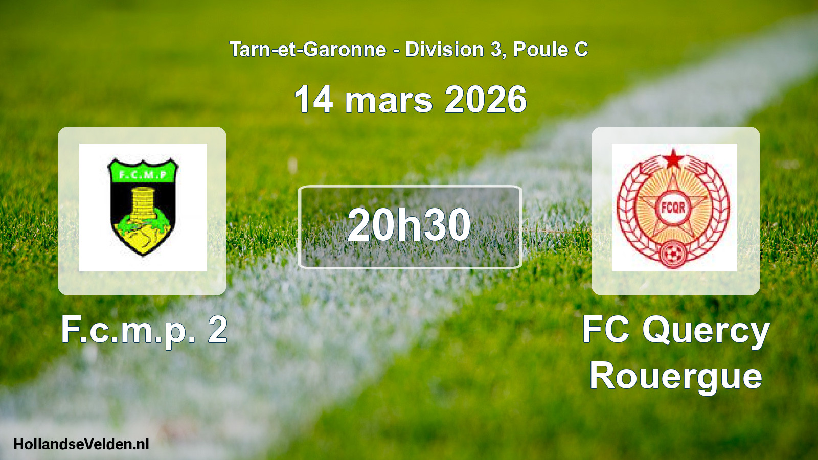 Geplande wedstrijd: F.c.m.p. 2 - FC Quercy Rouergue (14 maart 2026)