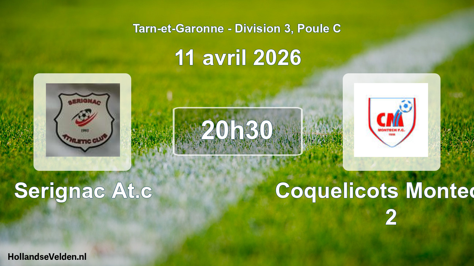 Scheduled Match: Serignac At.c - Coquelicots Montecho 2 (11 April 2026)