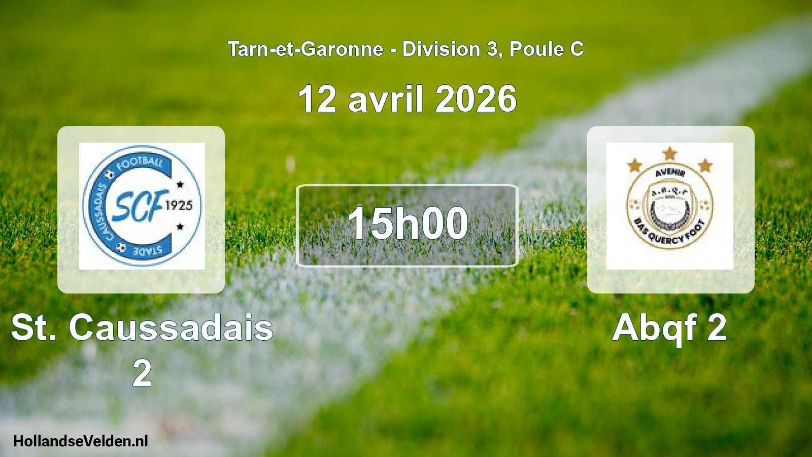 Scheduled Match: St. Caussadais 2 - Abqf 2 (12 April 2026)