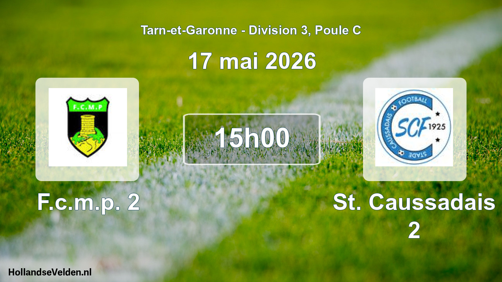 Match programmé: F.c.m.p. 2 - St. Caussadais 2 (17 mai 2026)