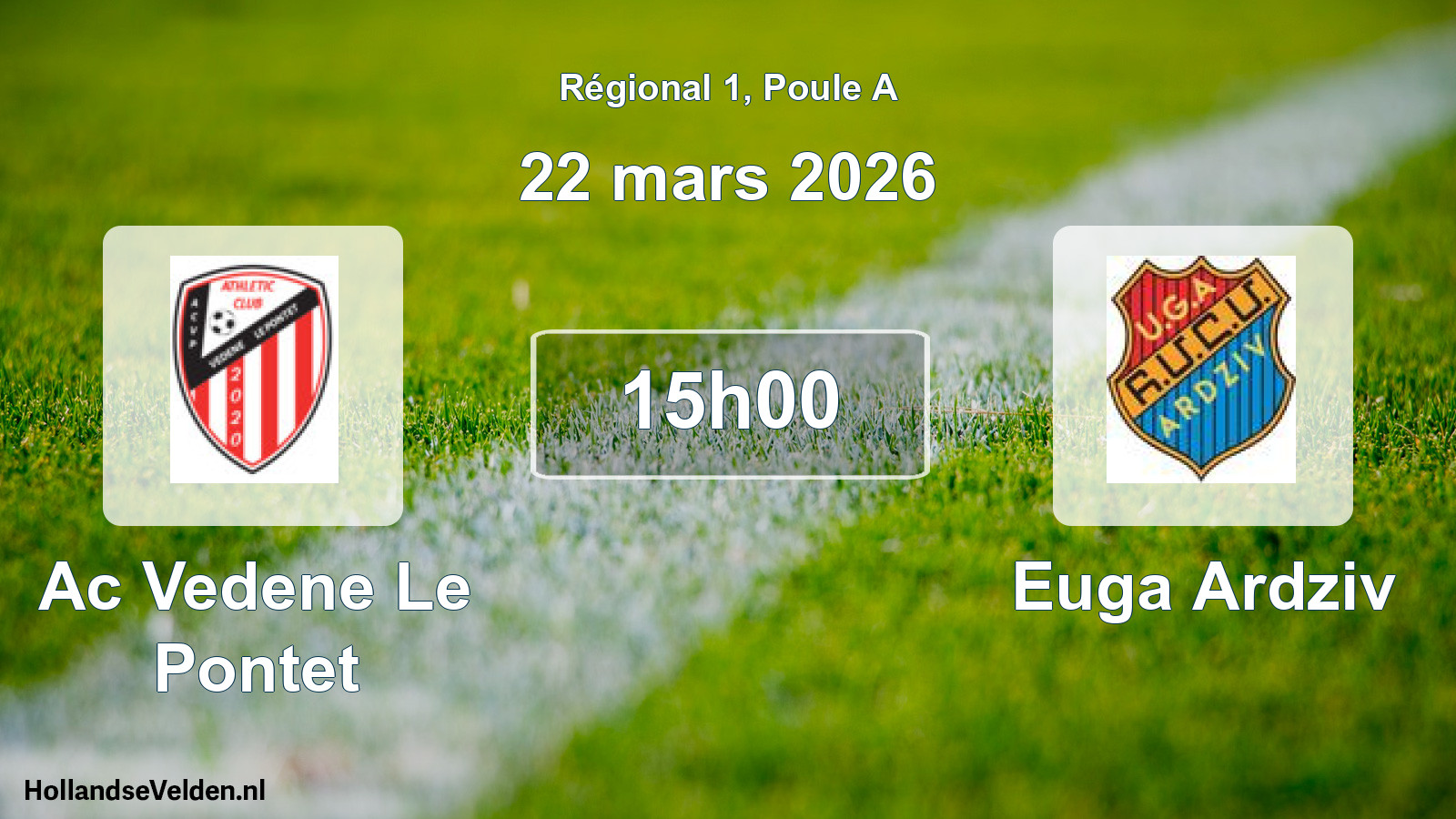 Scheduled Match: Ac Vedene Le Pontet - Euga Ardziv (22 March 2026)