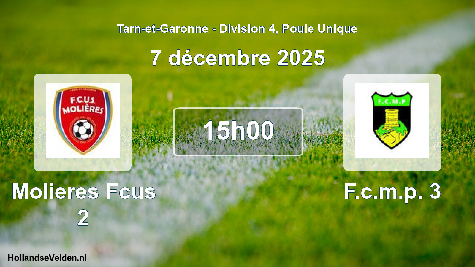 Scheduled Match: Molieres Fcus 2 - F.c.m.p. 3 (7 December 2025)