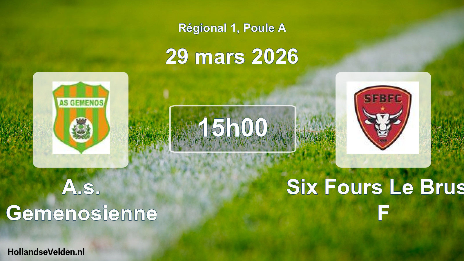 Scheduled Match: A.s. Gemenosienne - Six Fours Le Brusc F (29 March 2026)