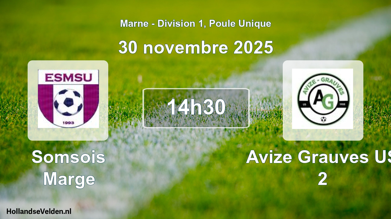 Match programmé: Somsois Marge - Avize Grauves US 2 (30 novembre 2025)