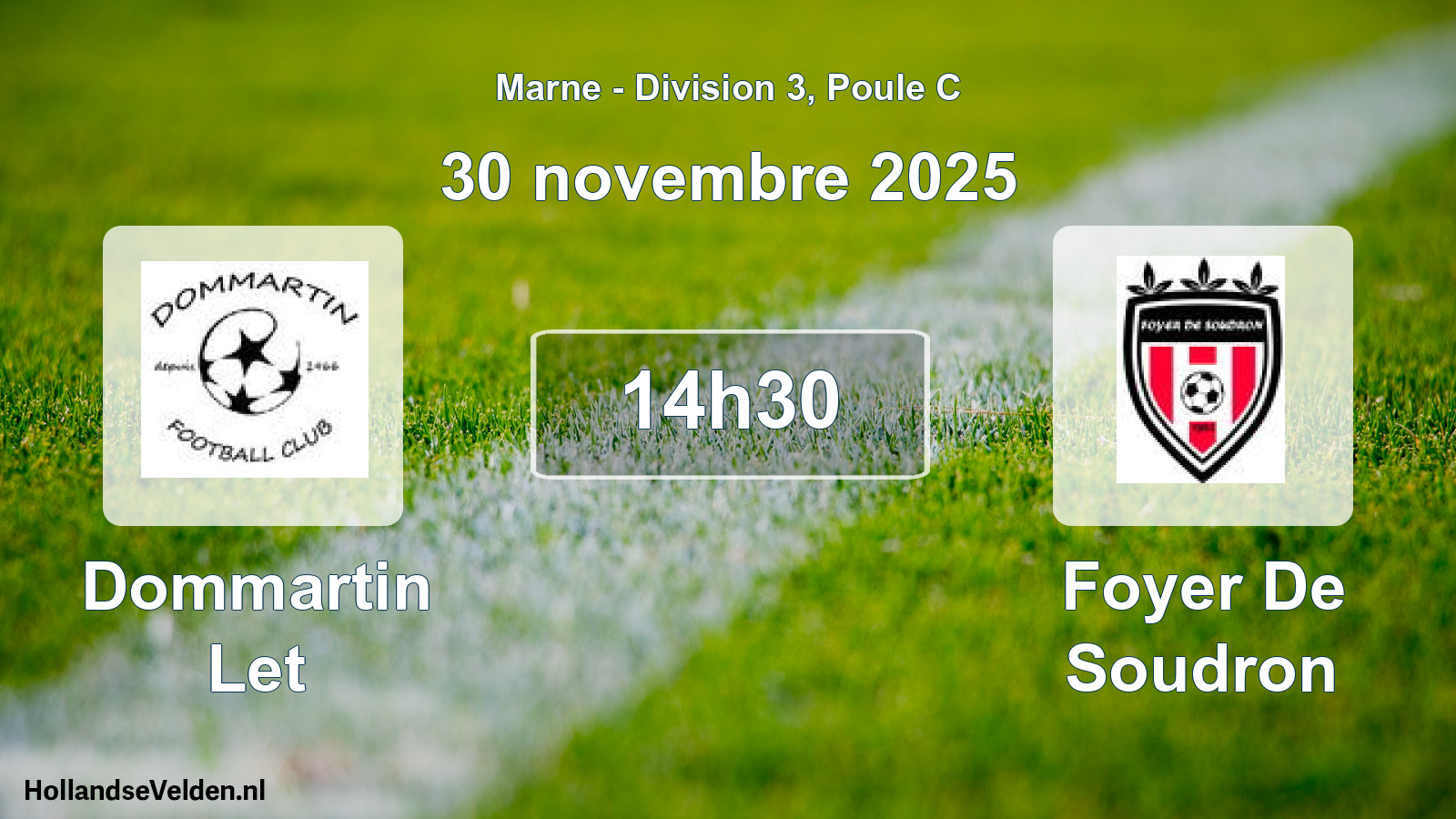 Match programmé: Dommartin Let - Foyer De Soudron (30 novembre 2025)