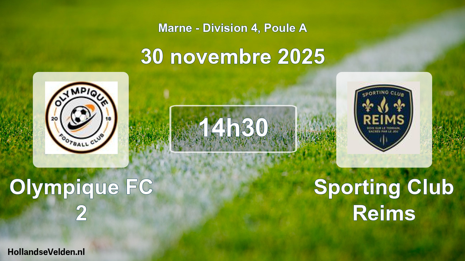 Geplande wedstrijd: Olympique FC 2 - Sporting Club Reims (30 november 2025)