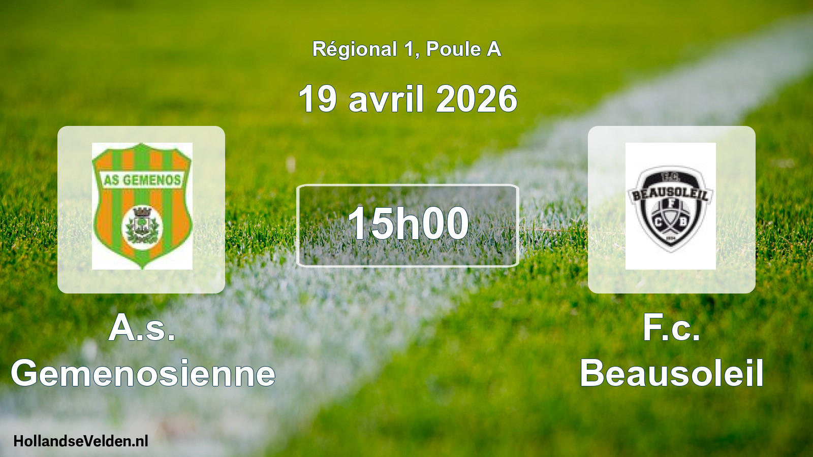 Scheduled Match: A.s. Gemenosienne - F.c. Beausoleil (19 April 2026)