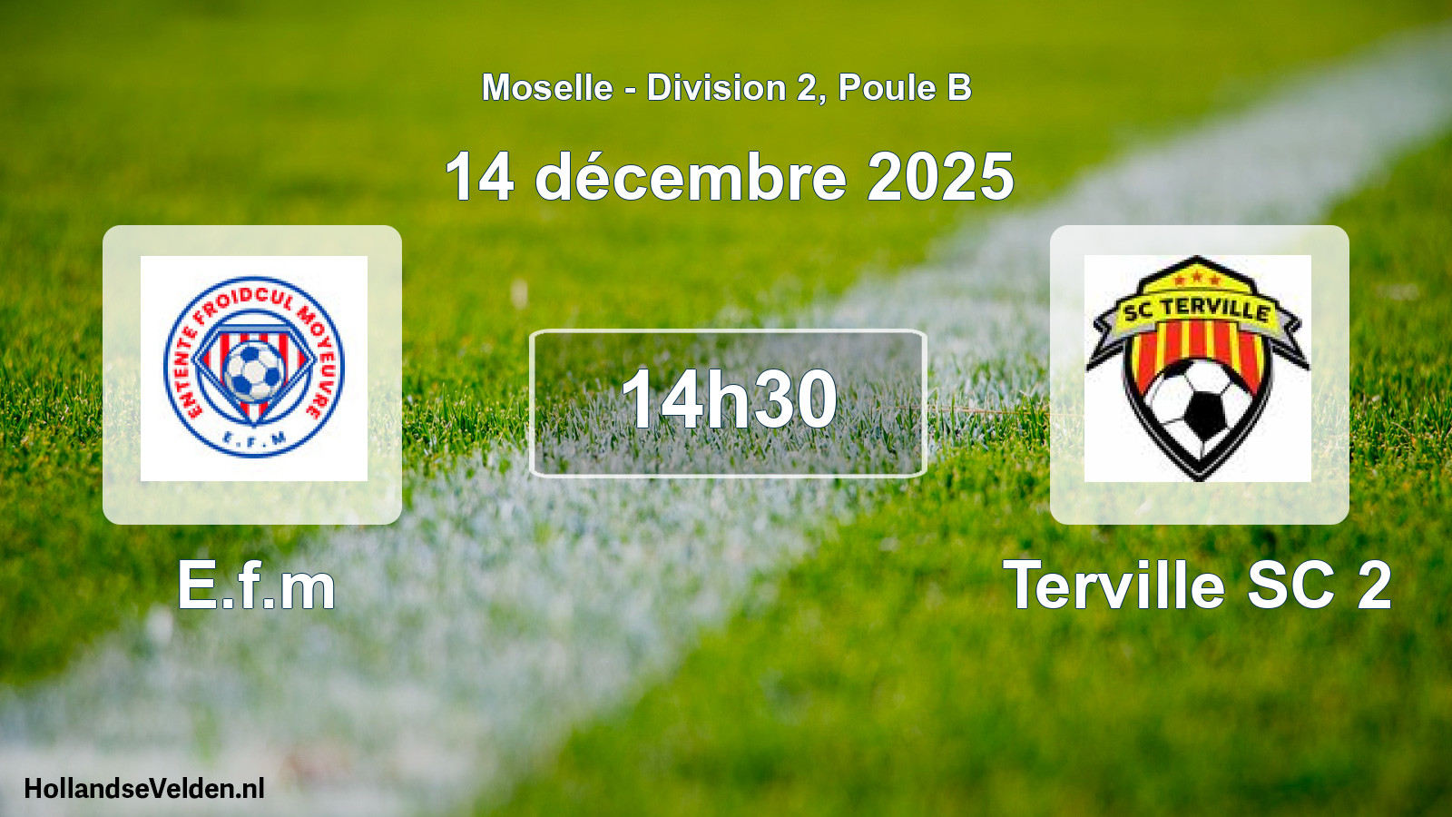 Match programmé: E.f.m - Terville SC 2 (14 décembre 2025)