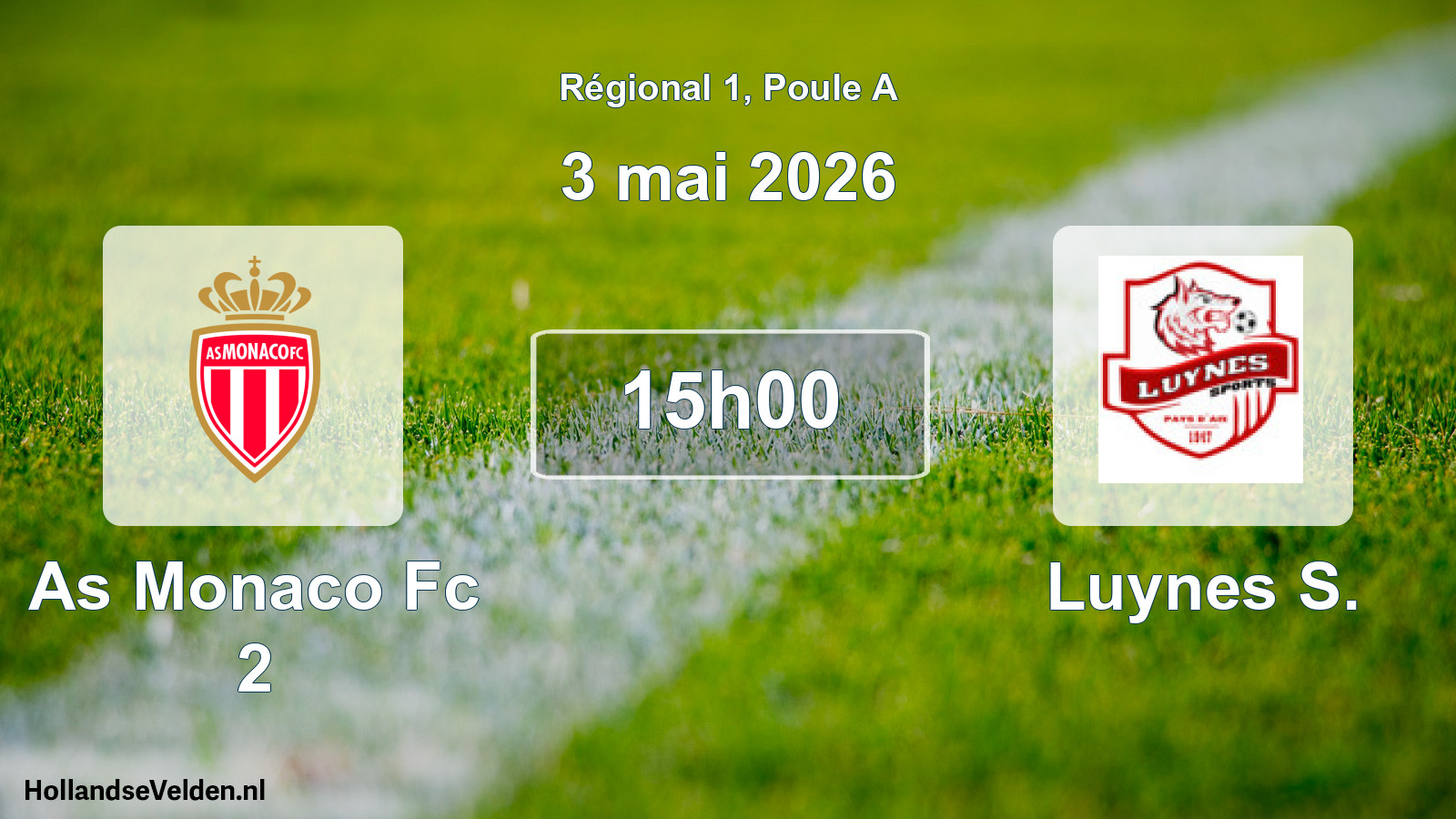 Scheduled Match: As Monaco Fc 2 - Luynes S. (3 May 2026)