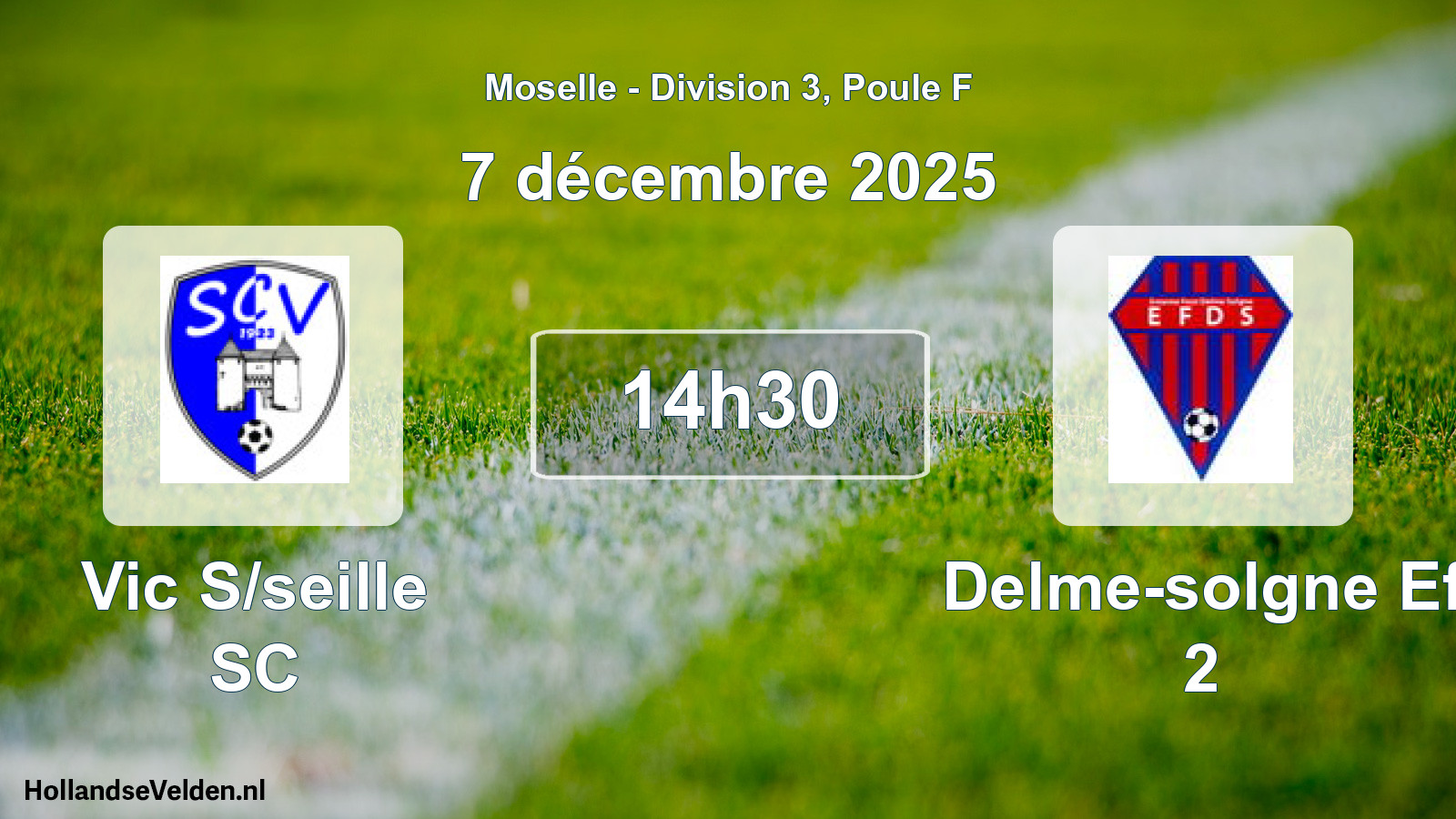 Match programmé: Vic S/seille SC - Delme-solgne Ef 2 (7 décembre 2025)