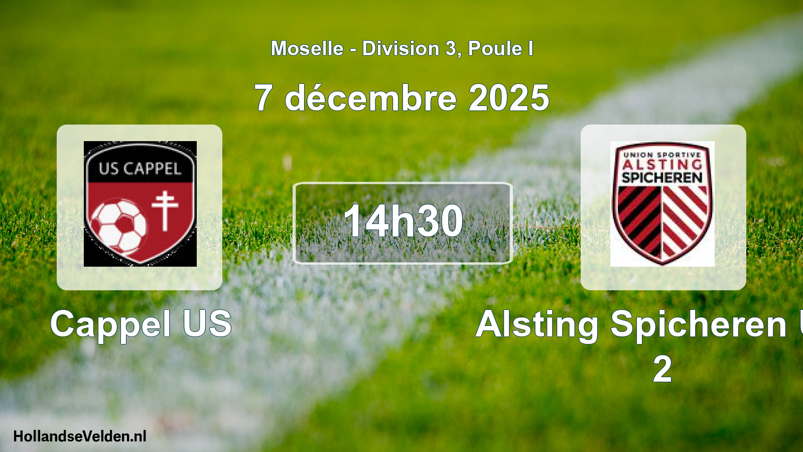 Match programmé: Cappel US - Alsting Spicheren US 2 (7 décembre 2025)