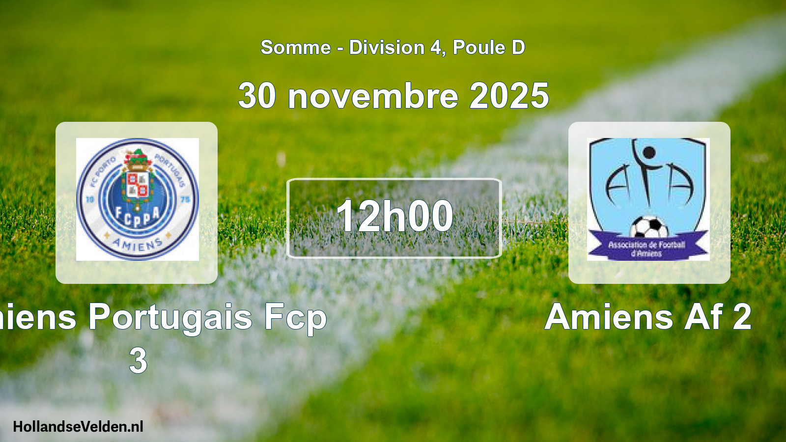 Scheduled Match: Amiens Portugais Fcp 3 - Amiens Af 2 (30 November 2025)