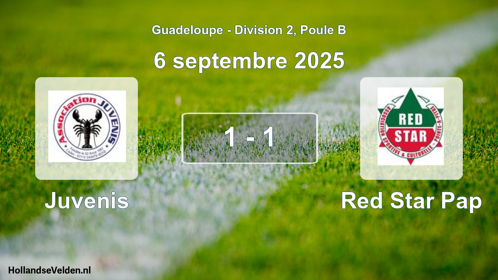 Match joué: Juvenis - Red Star Pap 1 - 1 (6 septembre 2025)