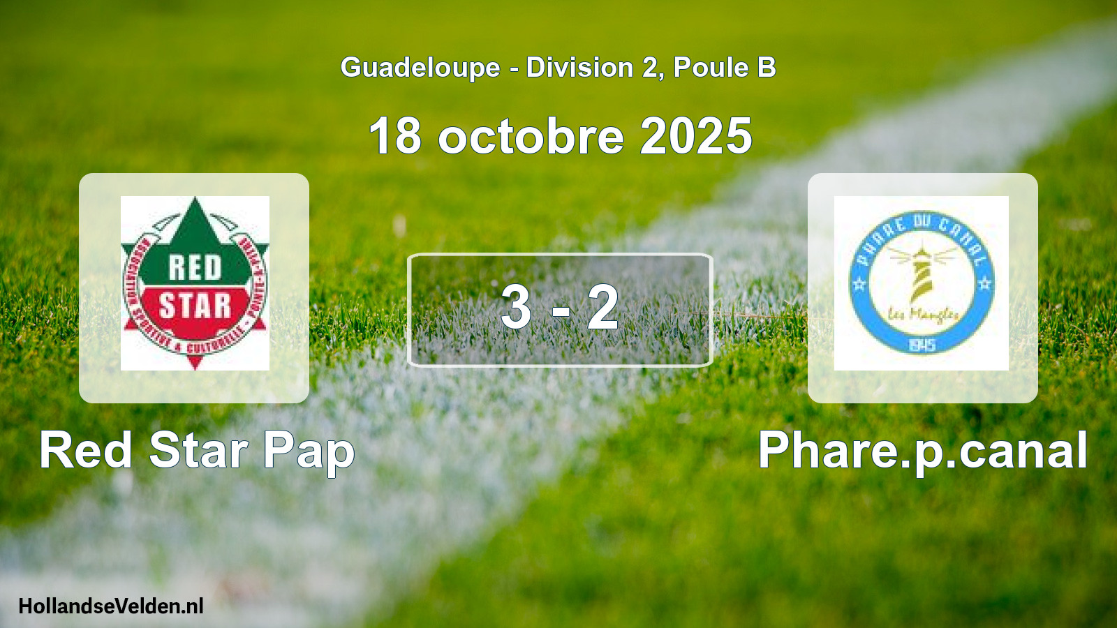 Match joué: Red Star Pap - Phare.p.canal 3 - 2 (18 octobre 2025)