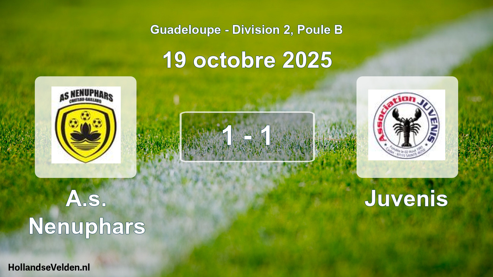 Match joué: A.s. Nenuphars - Juvenis 1 - 1 (19 octobre 2025)