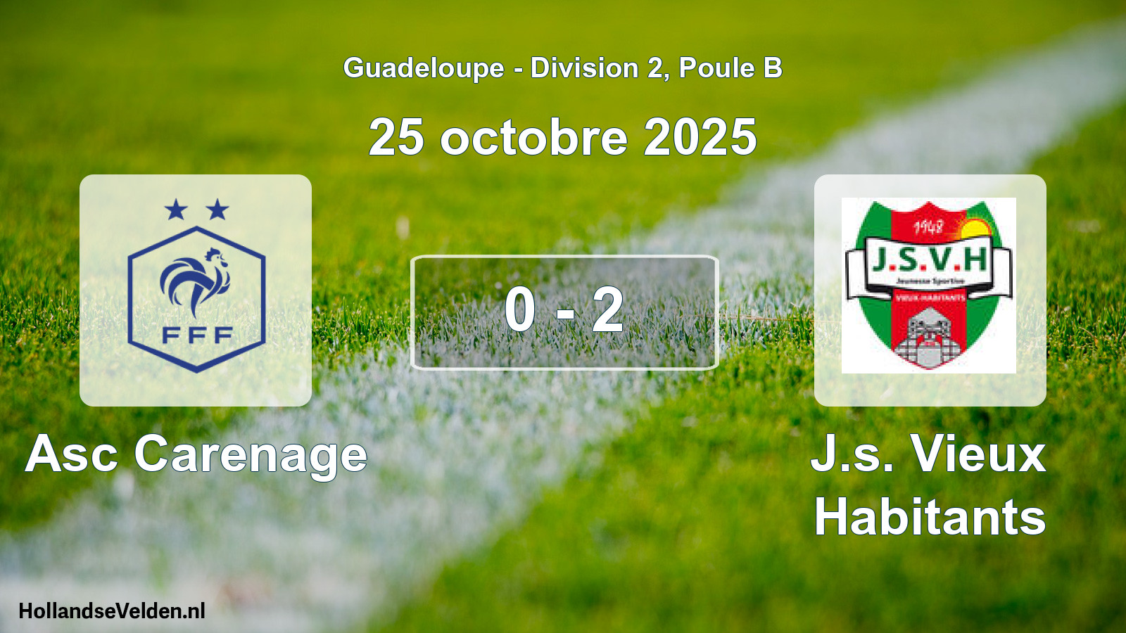 Total number of matches played: Asc Carenage - J.s. Vieux Habitants 0 - 2 (25 October 2025)