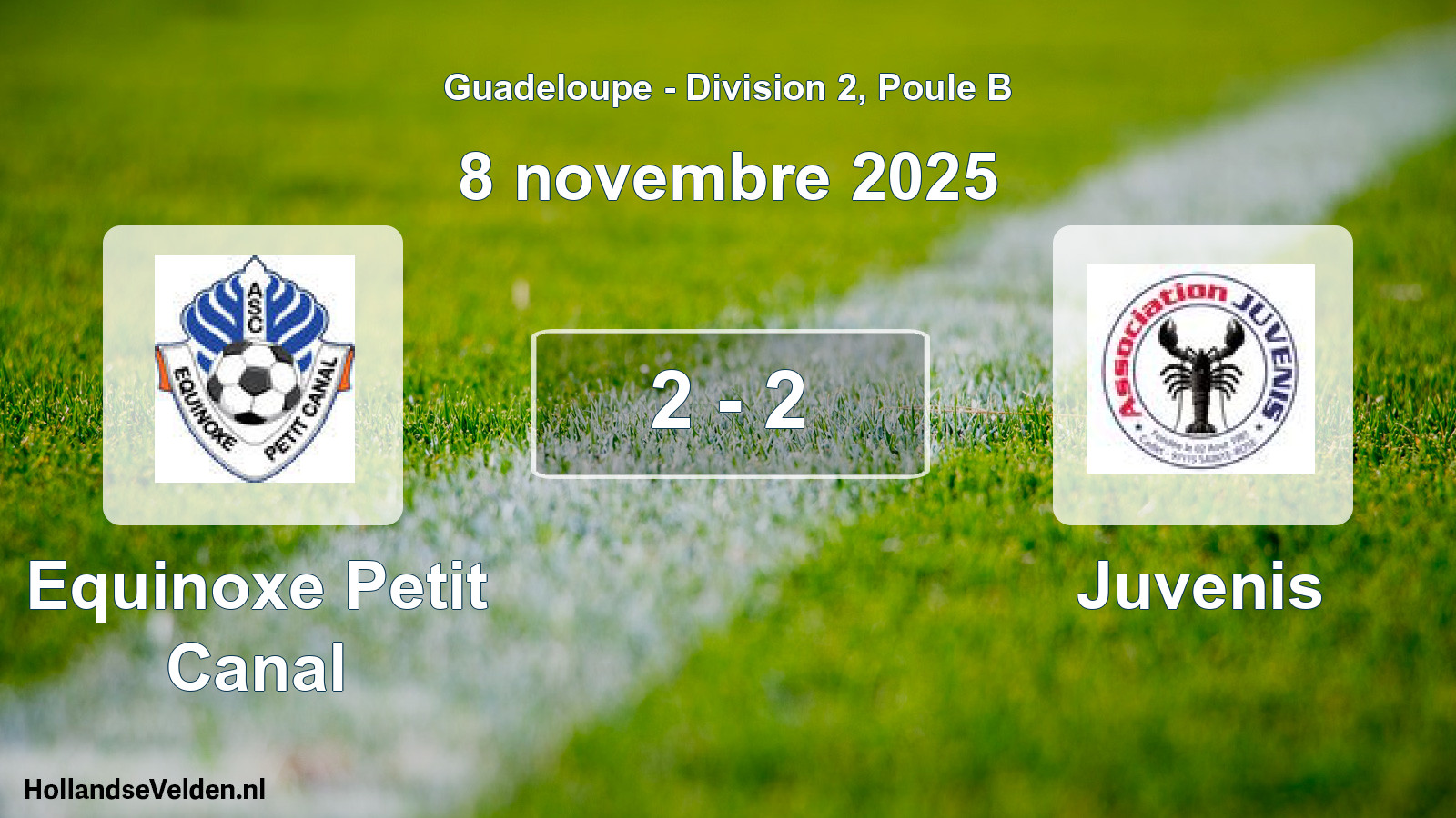 Total number of matches played: Equinoxe Petit Canal - Juvenis 2 - 2 (8 November 2025)