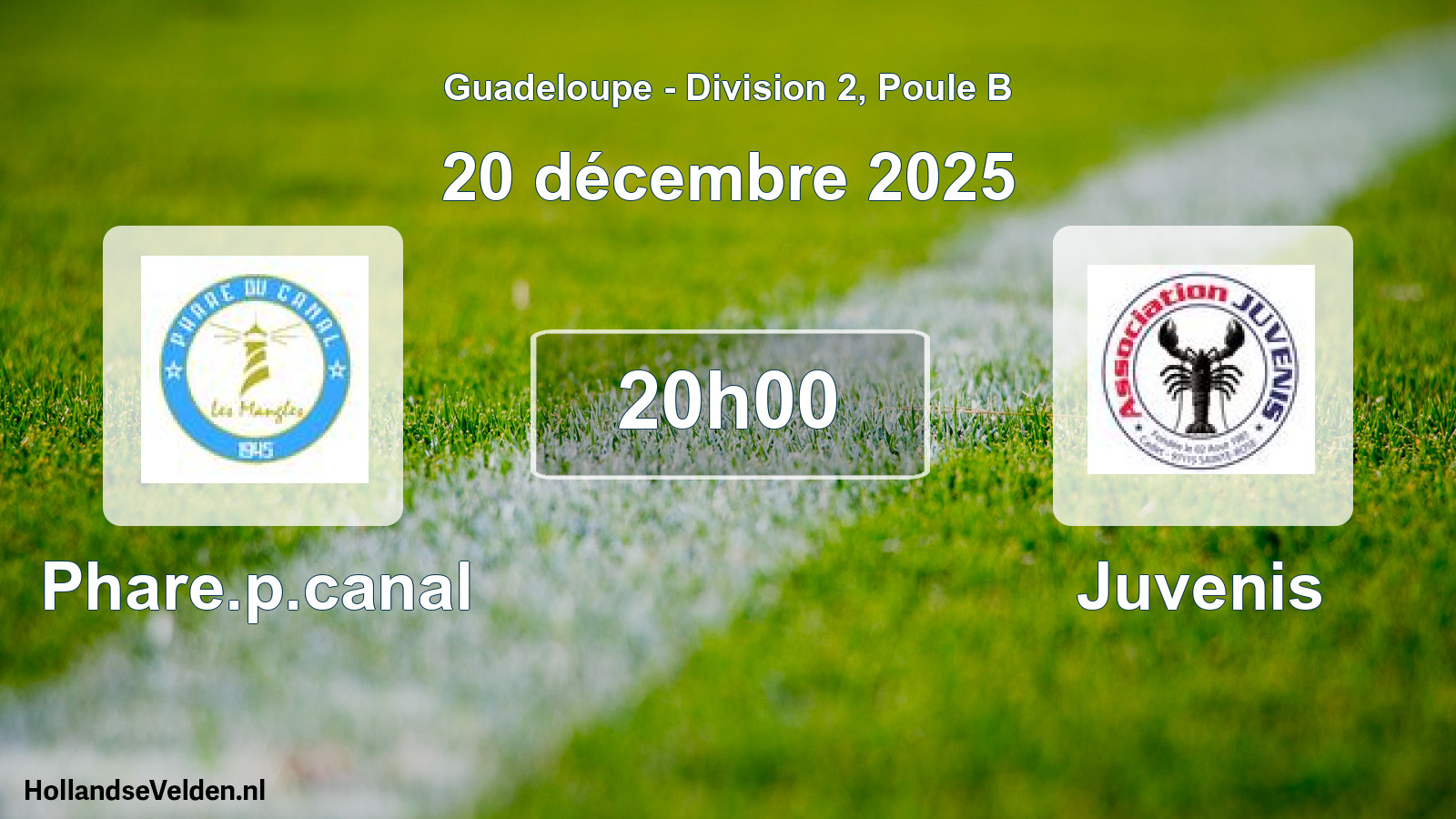 Scheduled Match: Phare.p.canal - Juvenis (20 December 2025)