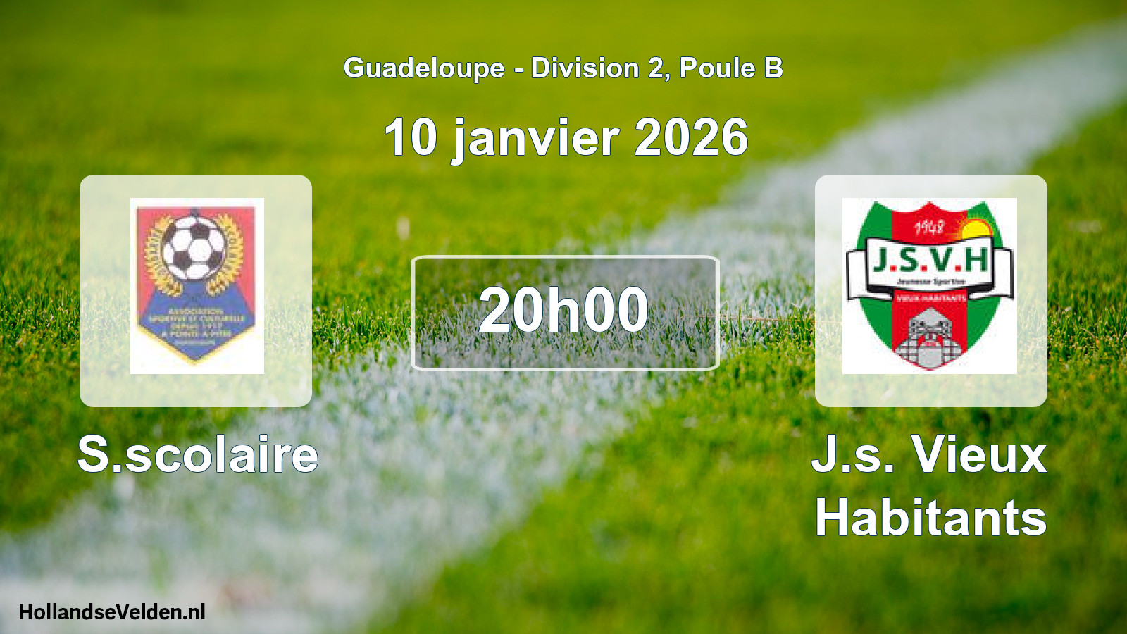 Match programmé: S.scolaire - J.s. Vieux Habitants (10 janvier 2026)