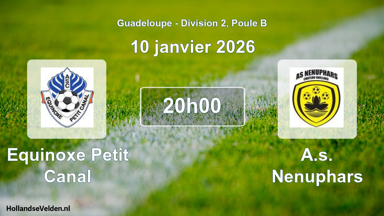 Geplande wedstrijd: Equinoxe Petit Canal - A.s. Nenuphars (10 januari 2026)