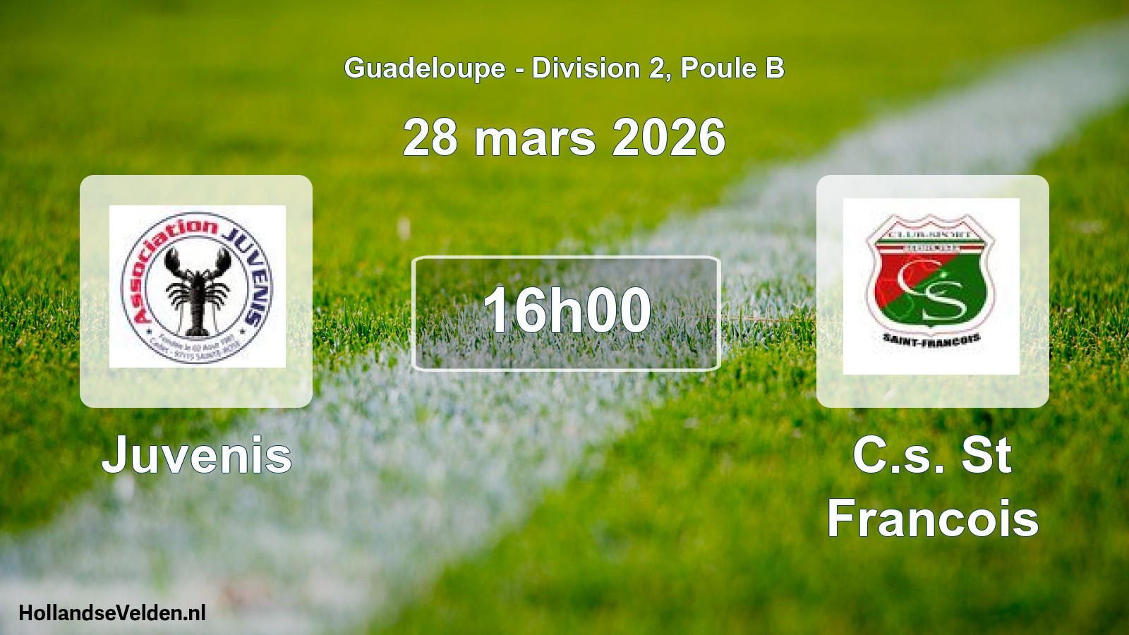 Match programmé: Juvenis - C.s. St Francois (28 mars 2026)