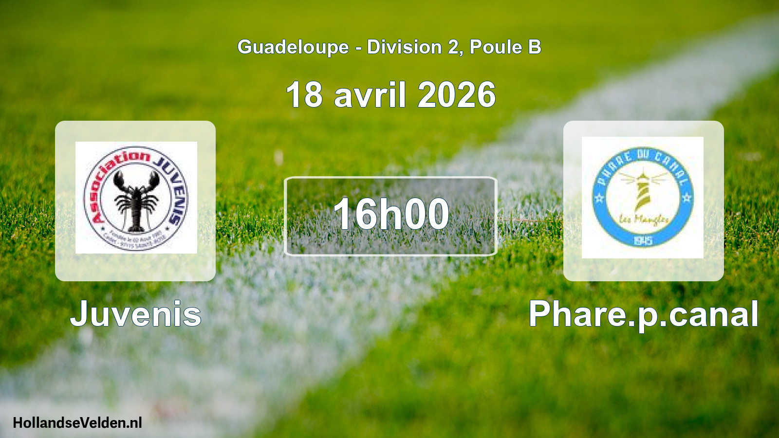 Scheduled Match: Juvenis - Phare.p.canal (18 April 2026)