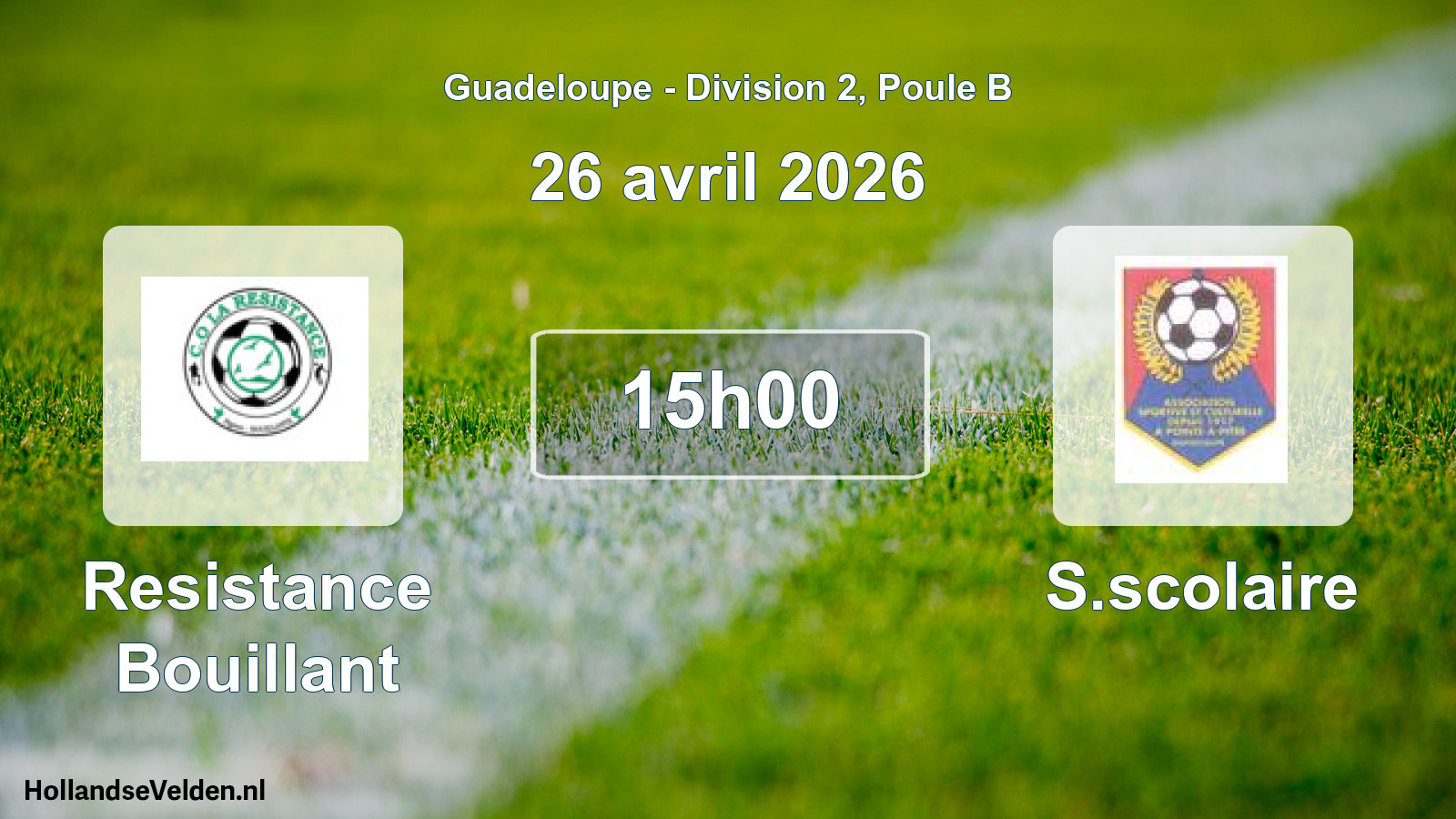 Match programmé: Resistance Bouillant - S.scolaire (26 avril 2026)