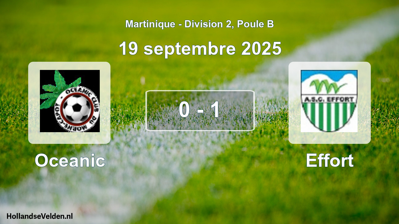 Match joué: Oceanic - Effort 0 - 1 (19 septembre 2025)