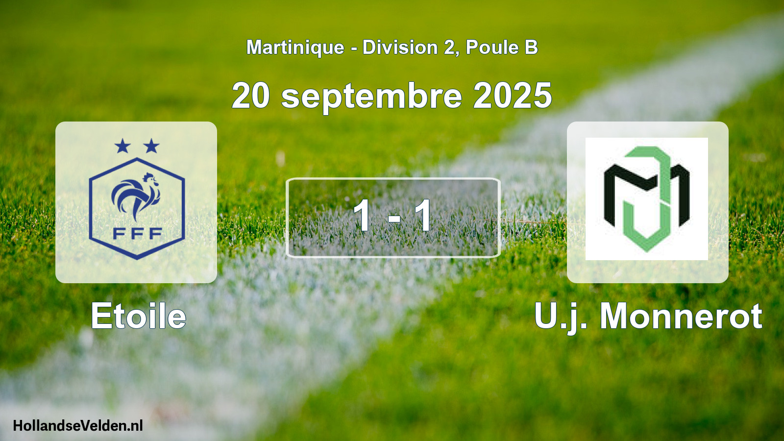Match joué: Etoile - U.j. Monnerot 1 - 1 (20 septembre 2025)