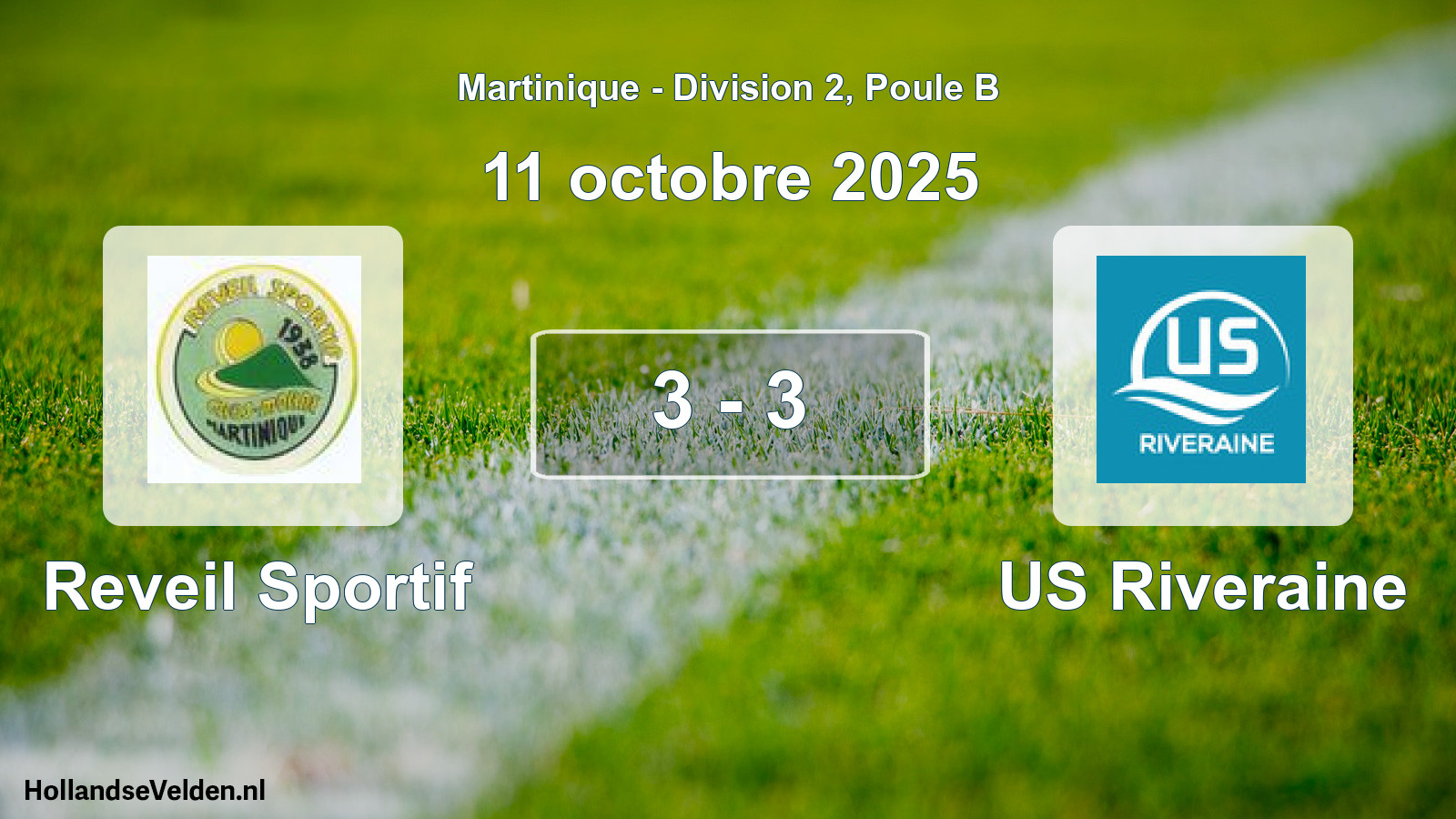 Match joué: Reveil Sportif - US Riveraine 3 - 3 (11 octobre 2025)