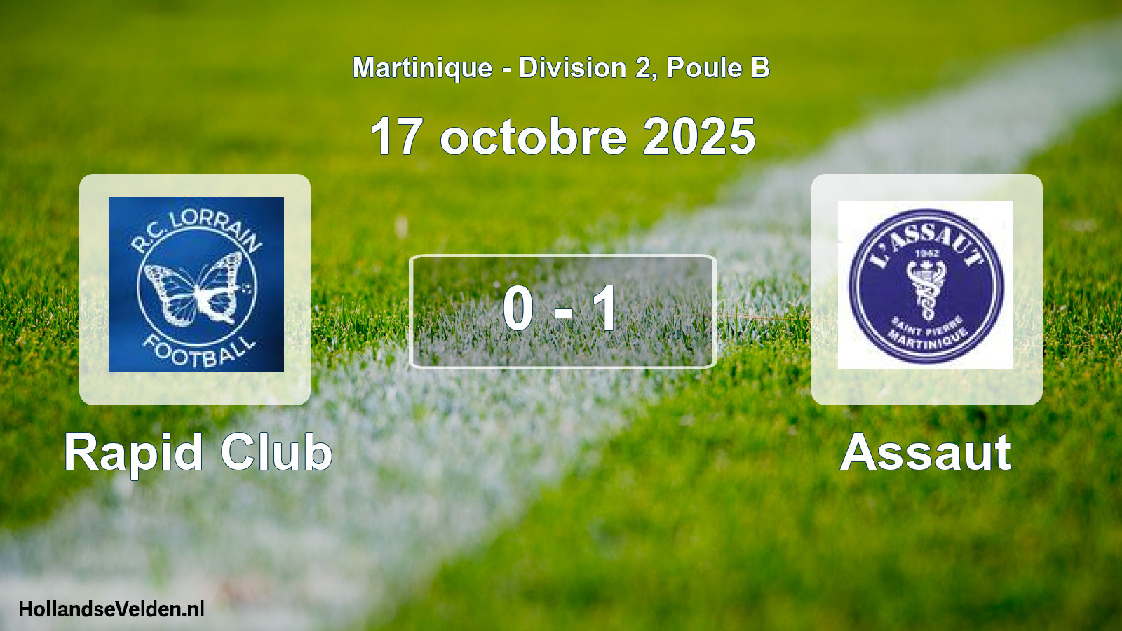 Match joué: Rapid Club - Assaut 0 - 1 (17 octobre 2025)
