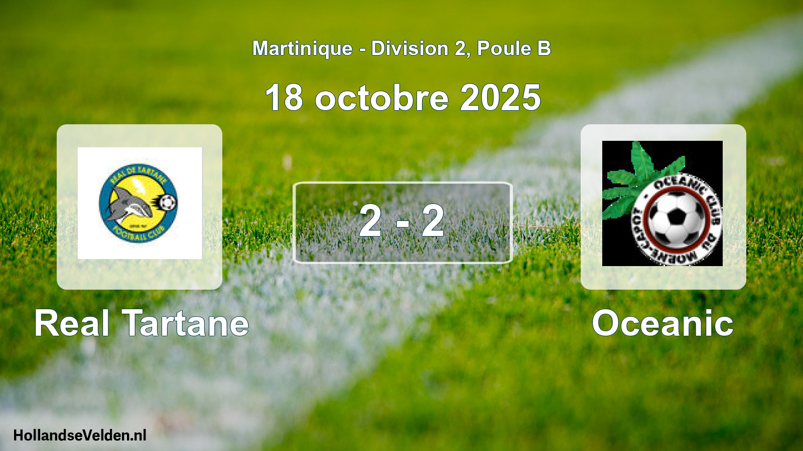 Total number of matches played: Real Tartane - Oceanic 2 - 2 (18 October 2025)