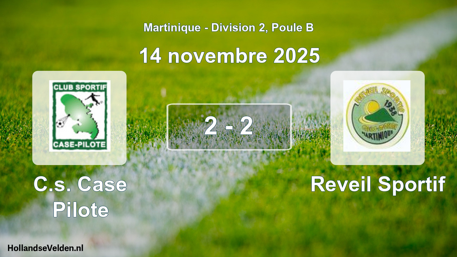Match joué: C.s. Case Pilote - Reveil Sportif 2 - 2 (14 novembre 2025)