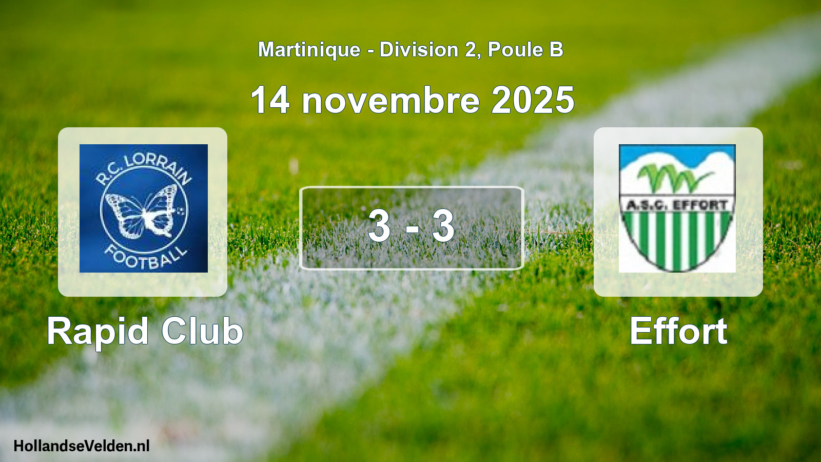 Match joué: Rapid Club - Effort 3 - 3 (14 novembre 2025)