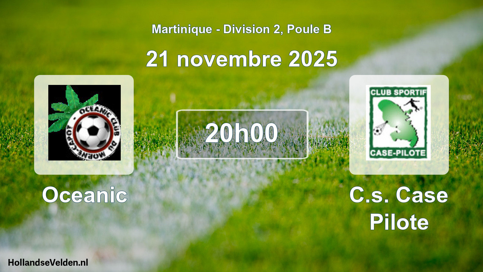 Match programmé: Oceanic - C.s. Case Pilote (21 novembre 2025)